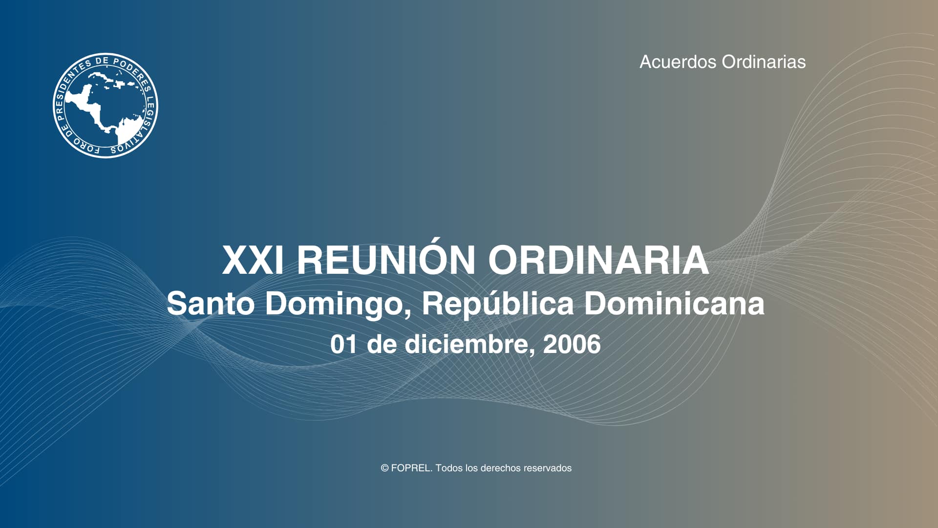 XXI Reunión Ordinaria