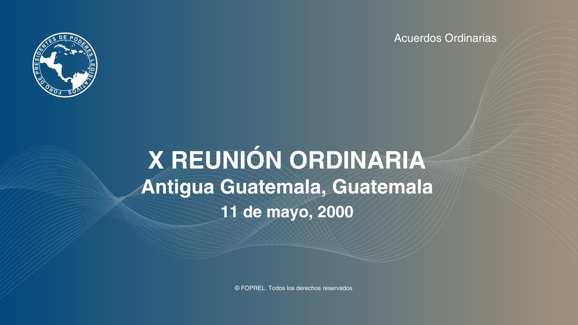 X Reunión Ordinaria