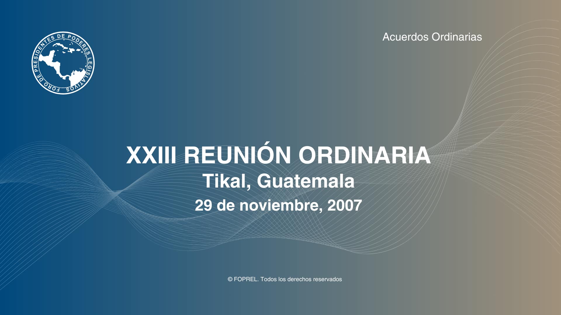 XXIII Reunión Ordinaria