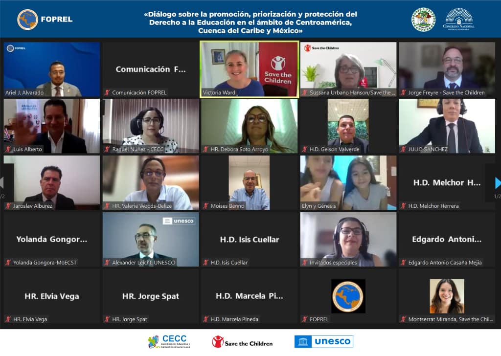 «Diálogo sobre la promoción, priorización y protección del Derecho a la Educación en el ámbito de Centroamérica, Cuenca del Caribe y México»